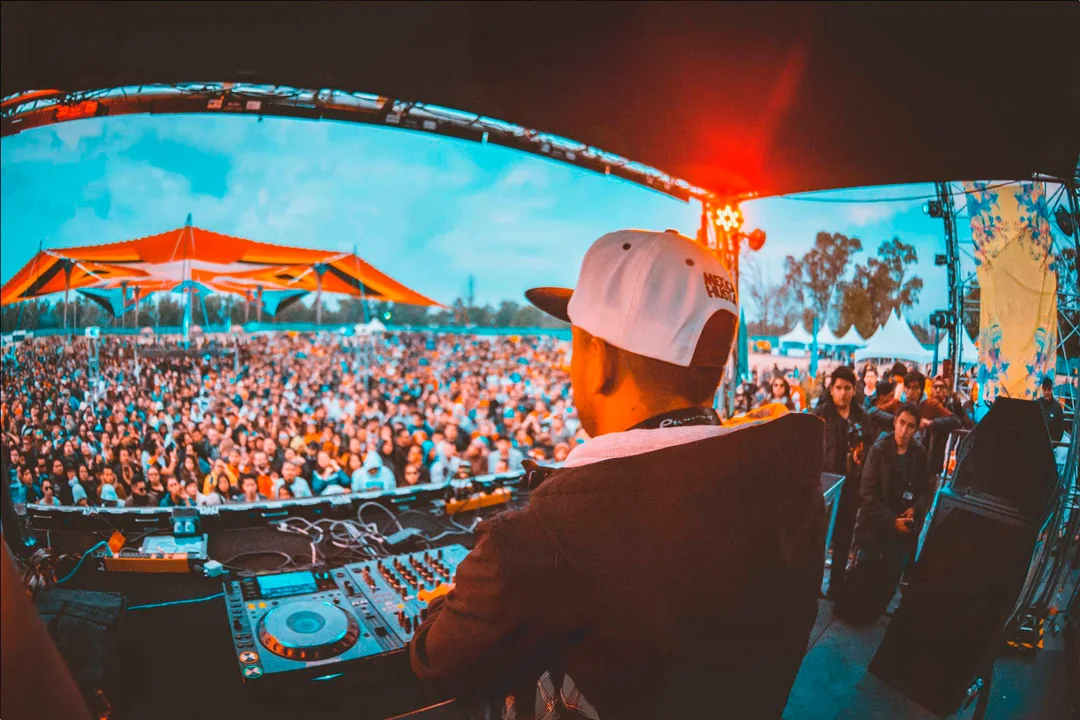 Festival stage and audience