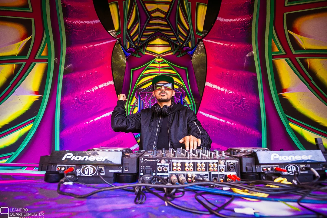 Psytrance festival stage