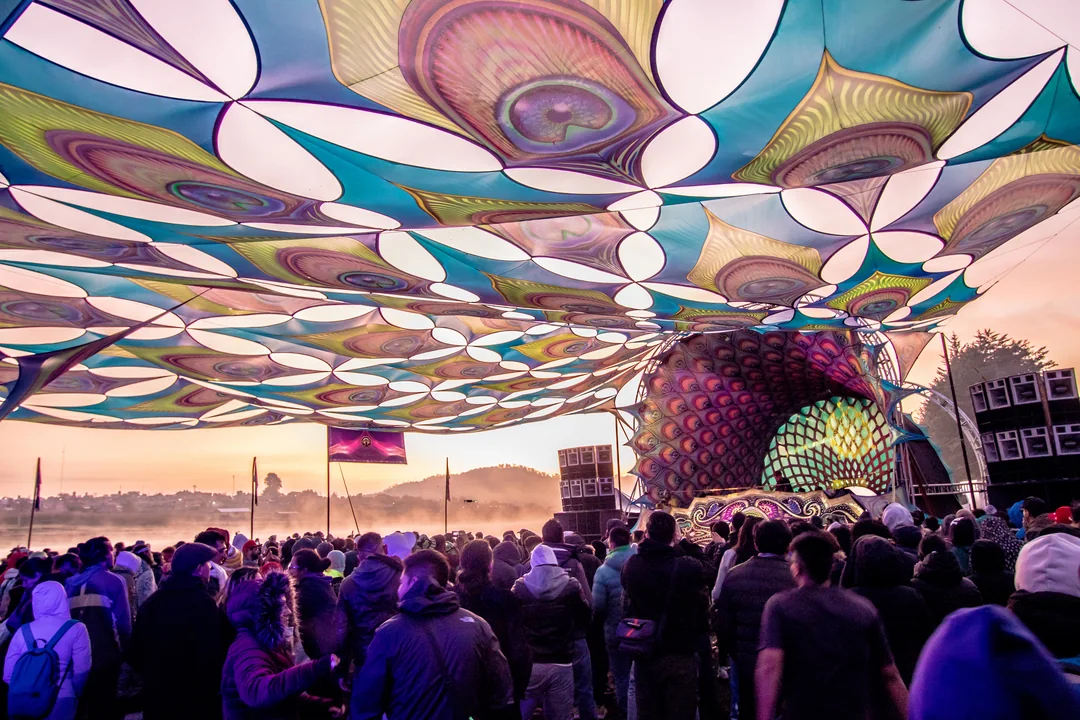 Festival canopy and dancefloor
