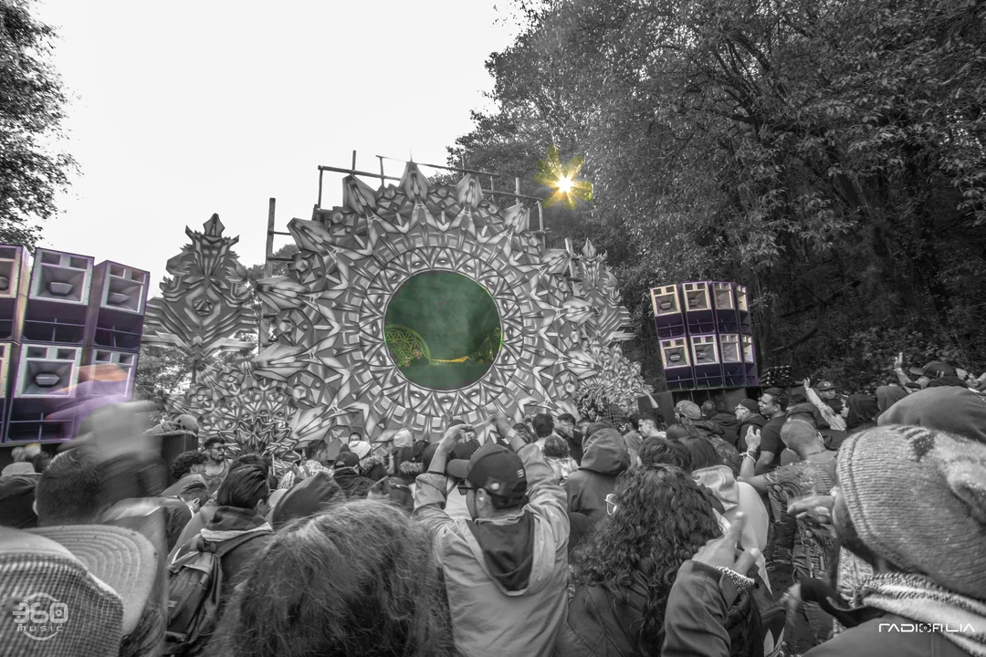 Outdoor festival gathering